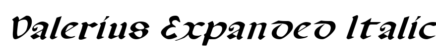 Valerius Expanded Italic Font Image