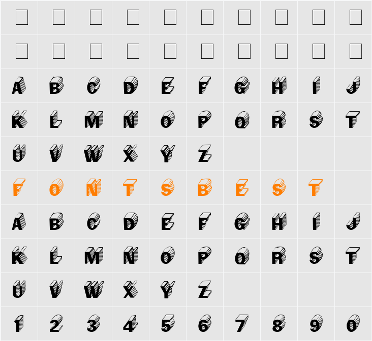 Salter Character Map