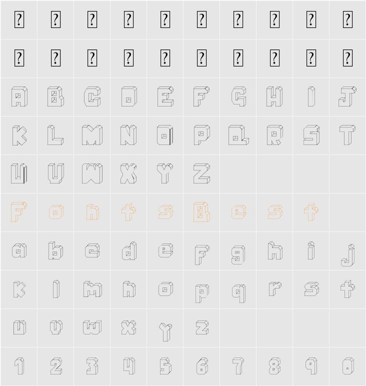 Bodoque Character Map