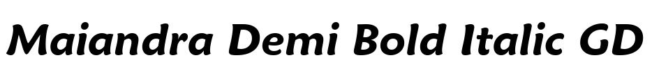 Maiandra Demi Bold Italic GD Font Image