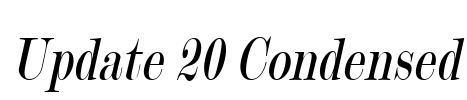 Update 20 Condensed Font Image