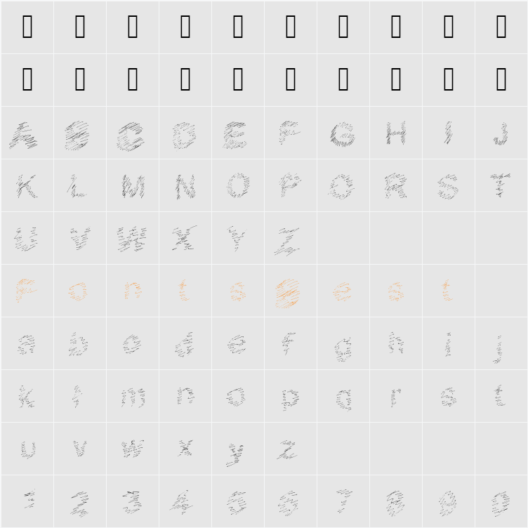 SpazAttack Character Map