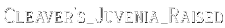 Cleaver's_Juvenia_Raised