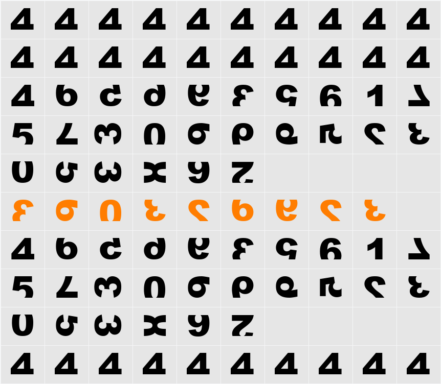 widznumber text 1 Character Map