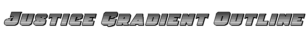 Justice Gradient Outline Font Image