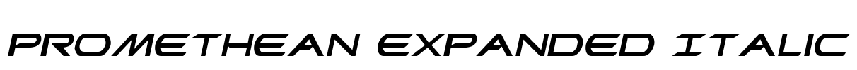 Promethean Expanded Italic Font Image
