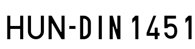HUN-din 1451 Font Image