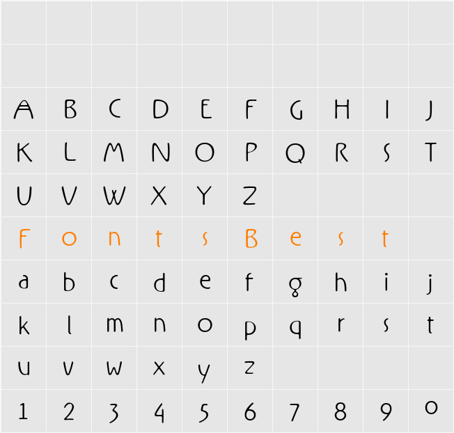 Rx-FiveZero Character Map