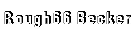 Rough66 Becker Font Image