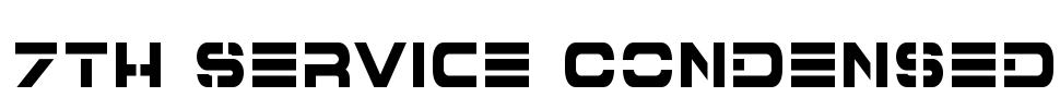7th Service Condensed Font Image
