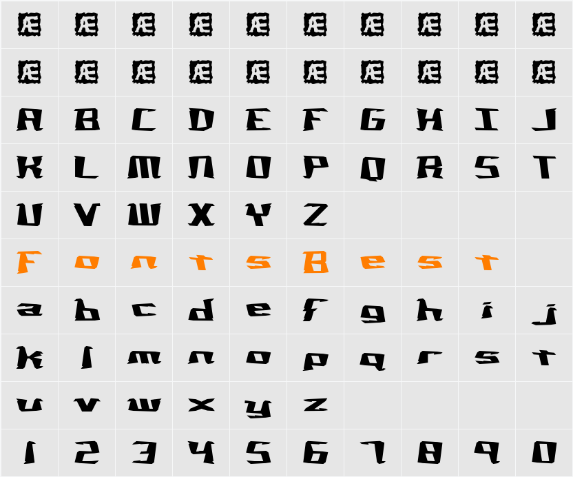 Not Quite Right BRK Character Map