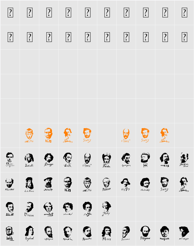 Thart_World_Painters Character Map
