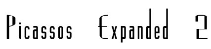 Picassos Expanded 2 Font Image