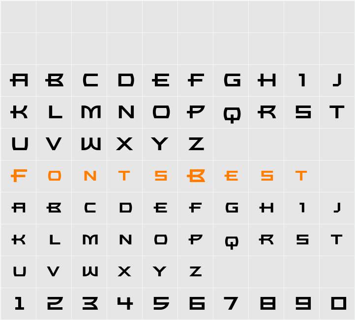 UltraBronzo-Bold Character Map