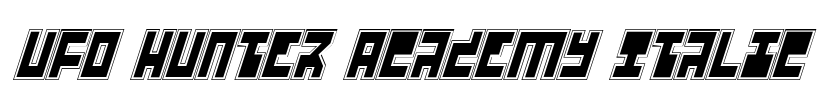 UFO Hunter Academy Italic Font Image