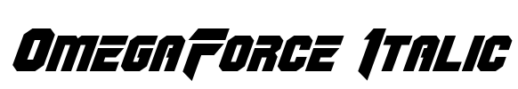 OmegaForce Italic Font Image