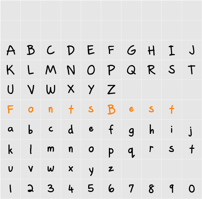 Rodscript Two Character Map