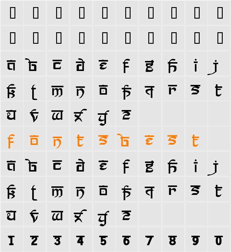 Prakrta Character Map