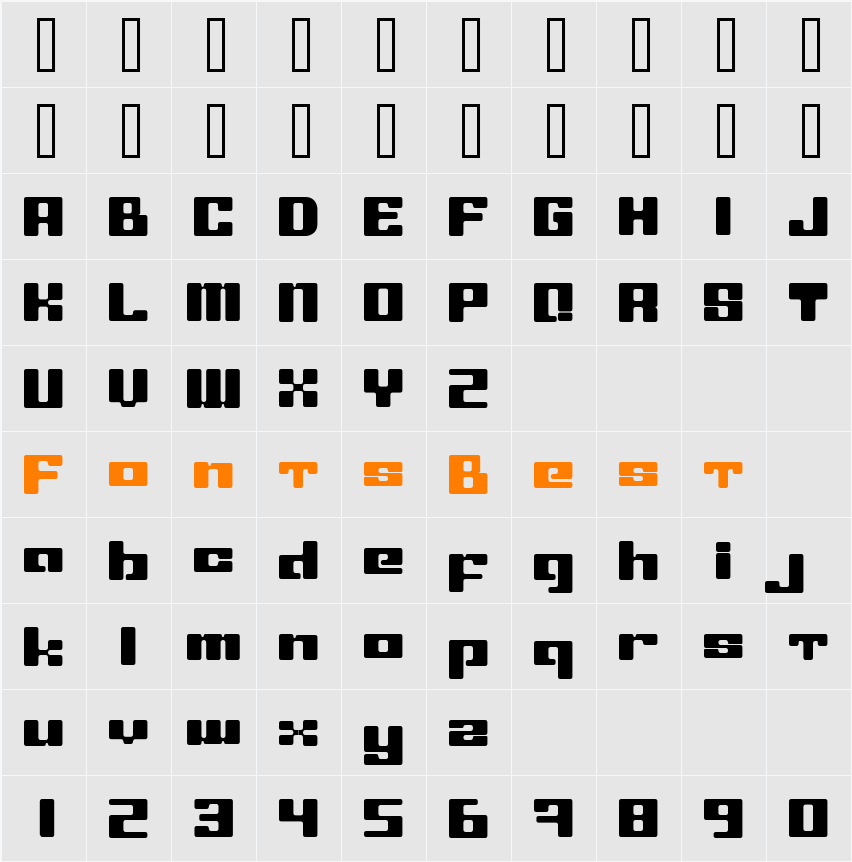 LeftOvers II Character Map