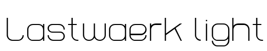 Lastwaerk light Font Image