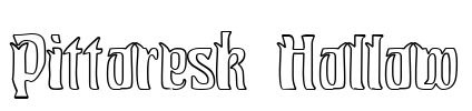 Pittoresk Hollow Font Image