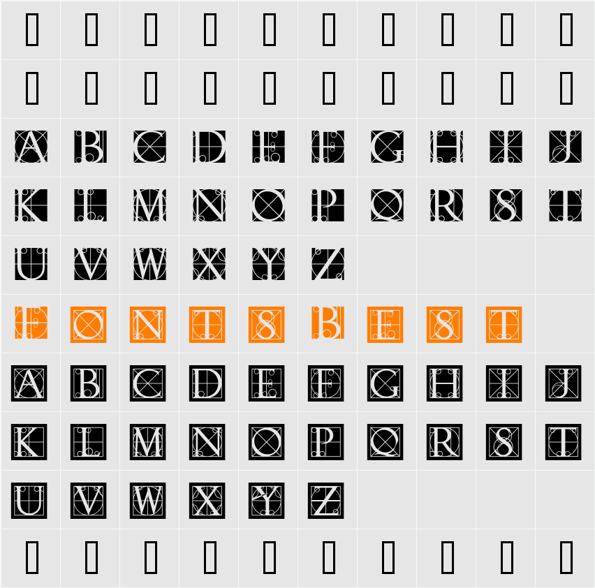 RodgauerOne Character Map