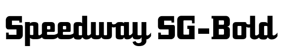 Speedway SG-Bold Font Image
