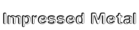Impressed Metal Font Image