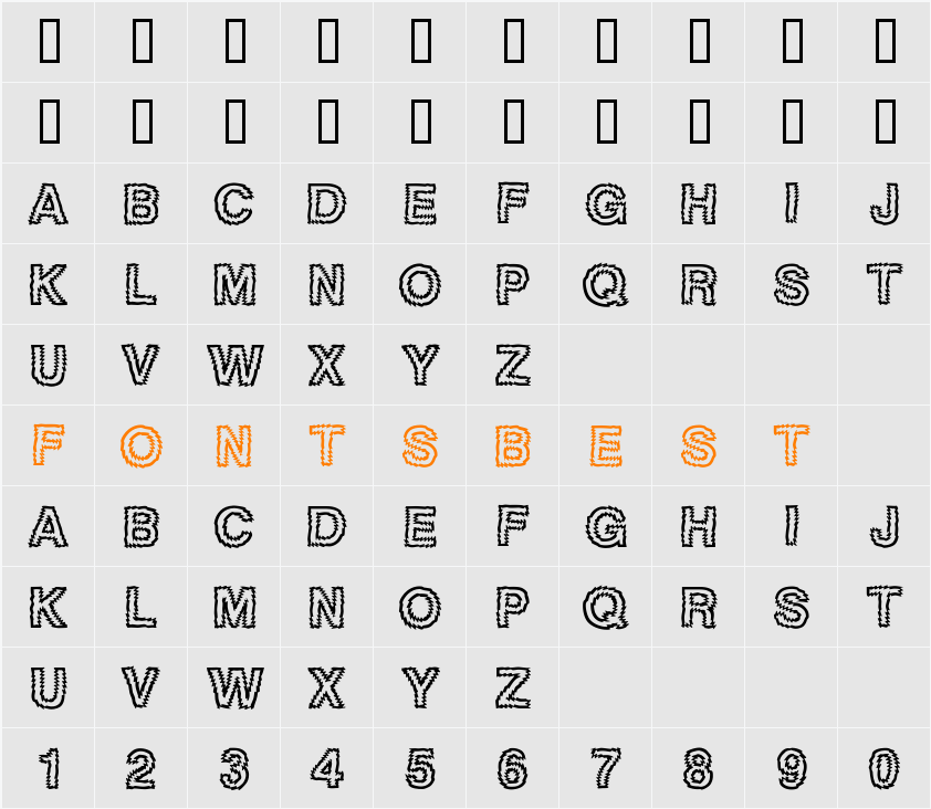 Tigerteeth ICG Character Map