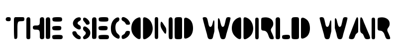 The Second World War Font Image
