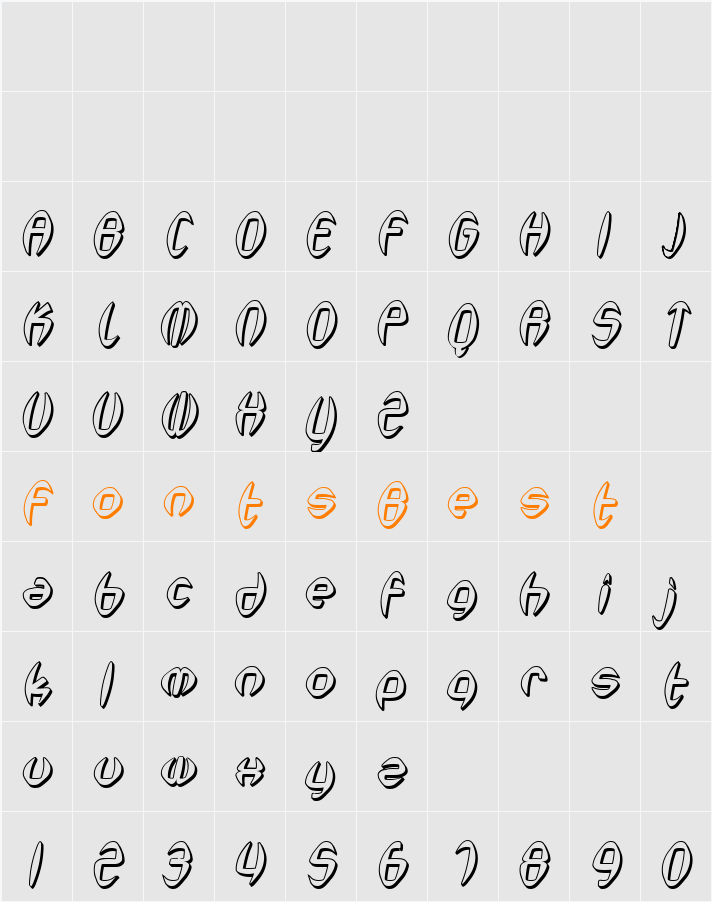 SF Synthonic Pop Shaded Character Map