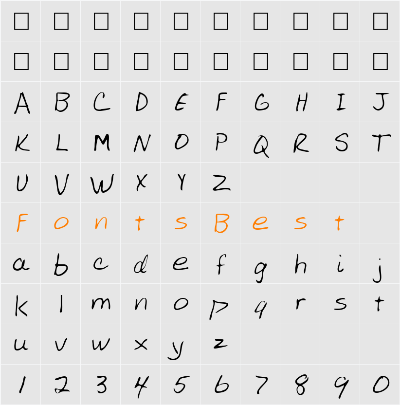 Katzoff Character Map