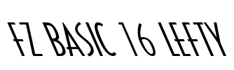 FZ BASIC 16 LEFTY Font Image