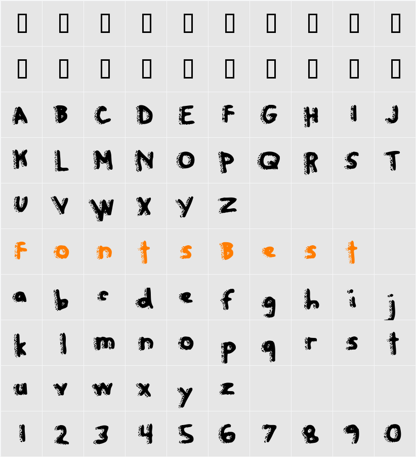 RapaNuiLetters Character Map