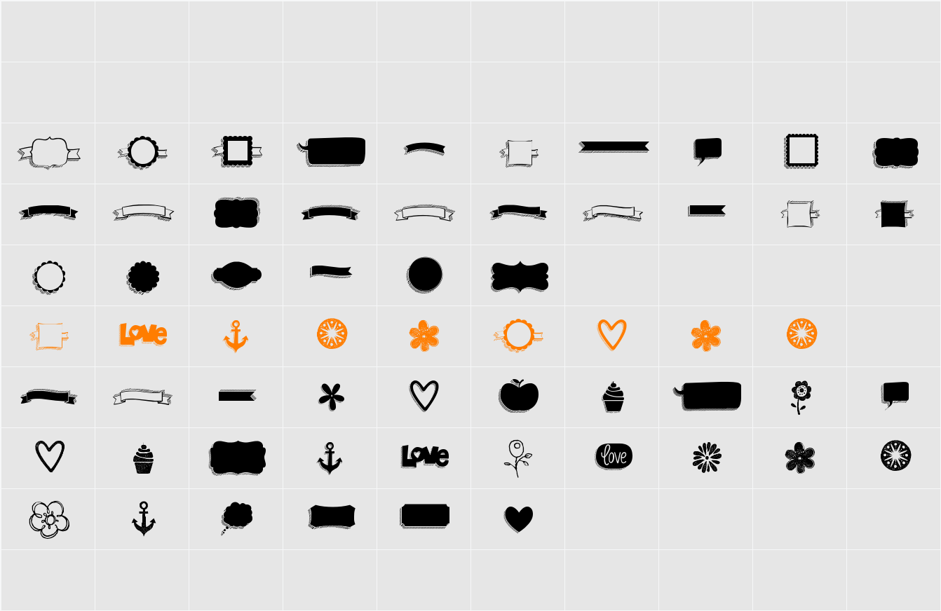 KG Flavor And Frames Six Character Map