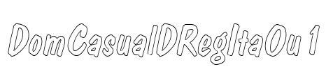 DomCasualDRegItaOu1 Font Image
