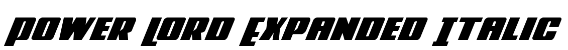 Power Lord Expanded Italic