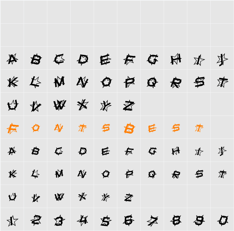 SF Star Dust Character Map
