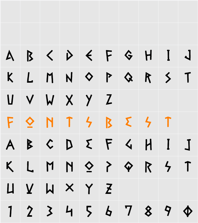 Gelio Fasolada Character Map