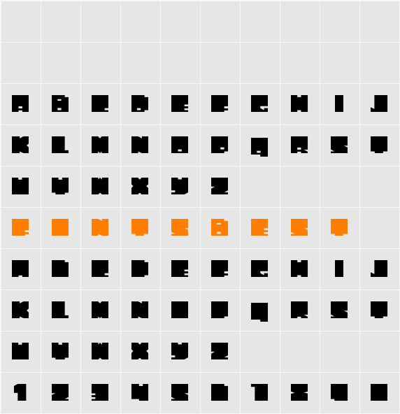 Phat Blox Character Map