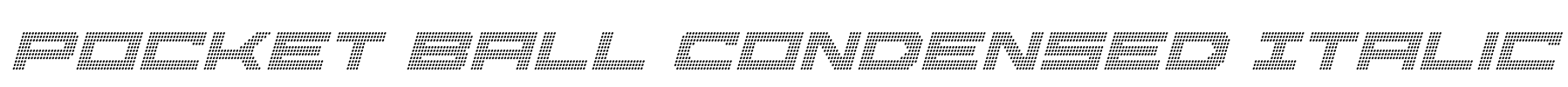 Pocket Ball Condensed Italic