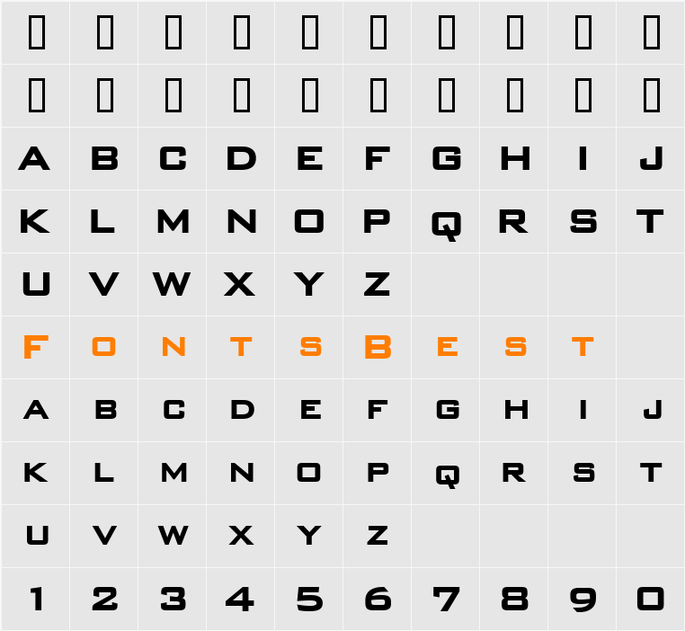 FortisSCapsSSi Character Map