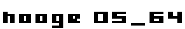 hooge 05_64 Font Image