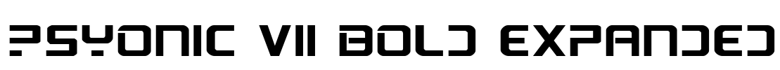 PsYonic VII Bold Expanded Font Image