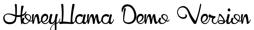 HoneyLlama Demo Version Font Image