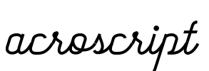 acroscript Font Image