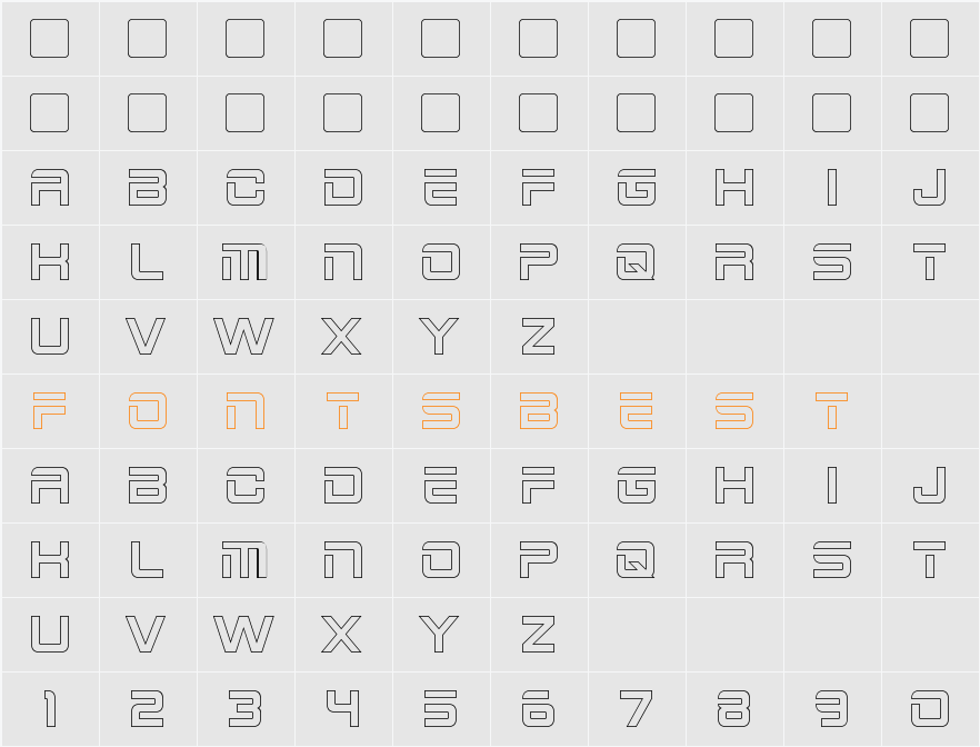 2015 Cruiser Hollow Character Map