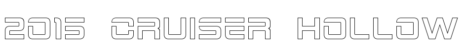 2015 Cruiser Hollow Font Image