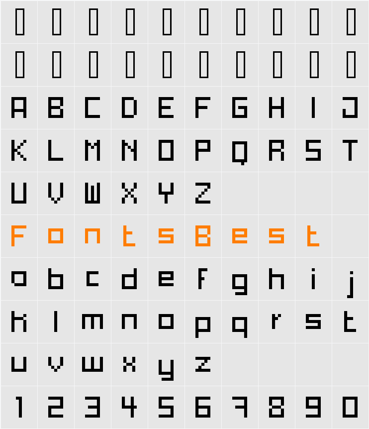 xpdr04 Character Map