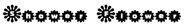 Shower Flower Font Image